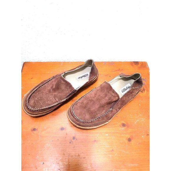 Olukai Men's Brown Suede Leather Slip-On Loafers Size 8.5 - Picture 1 of 9
